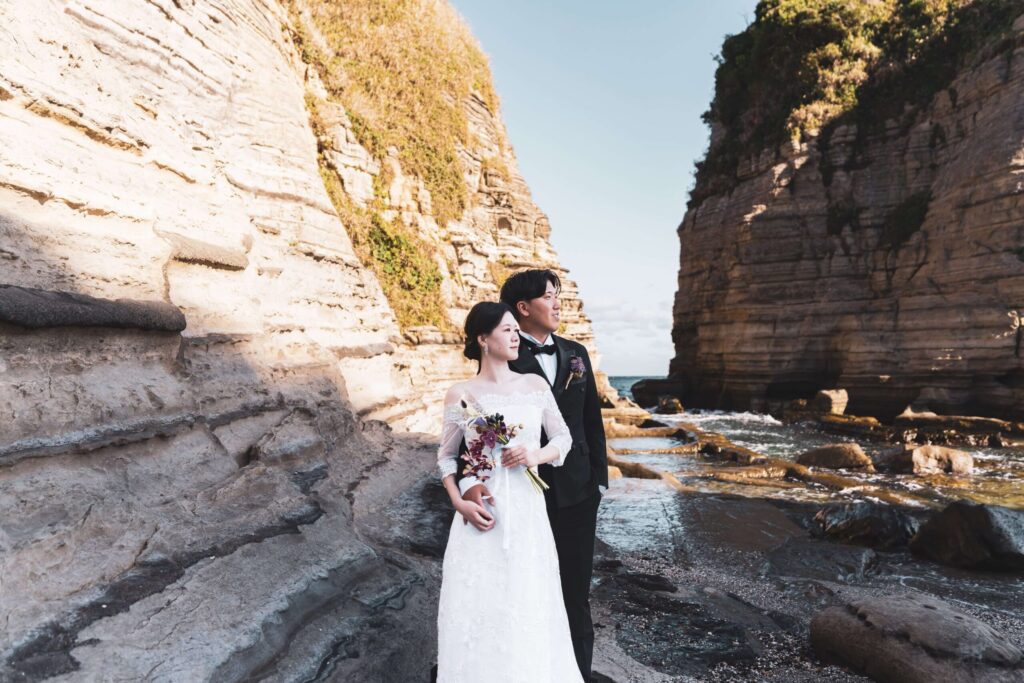 海の目前まで近づくことができる毛戸浦